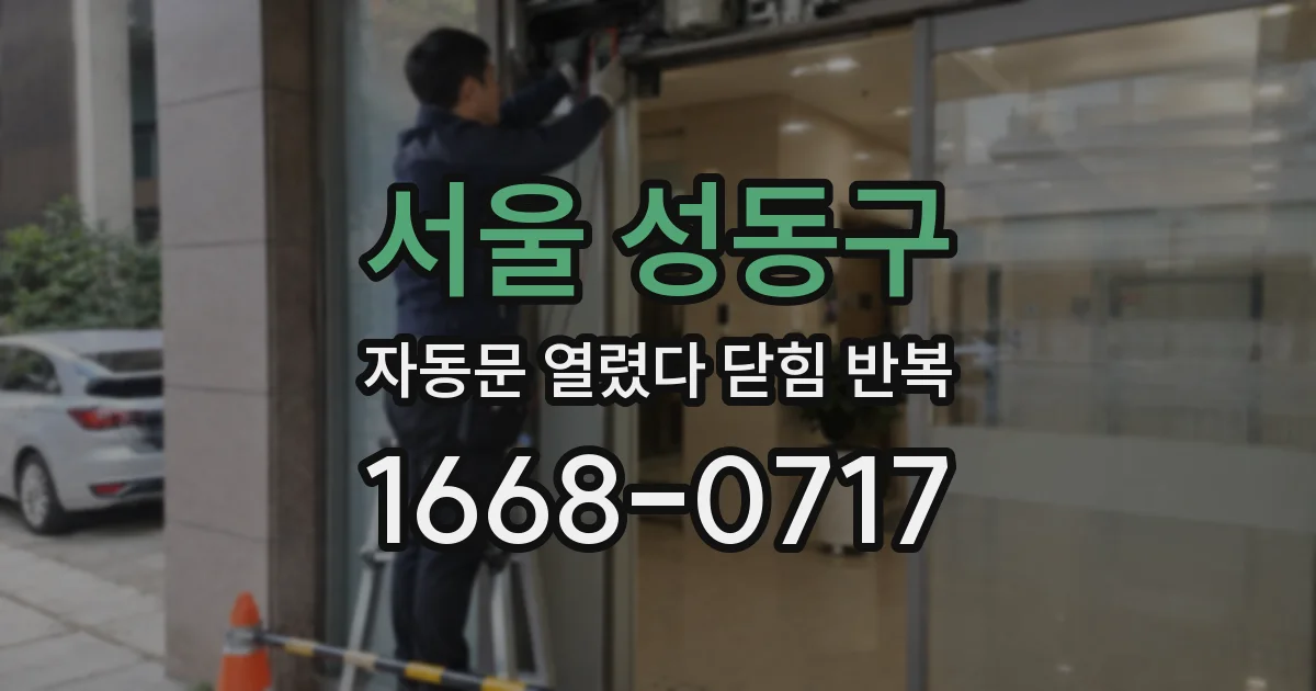 서울 성동구 자동문 열렸다 닫힘 반복