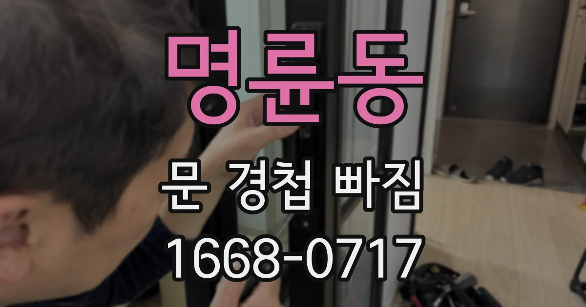 명륜동 문 경첩 빠짐