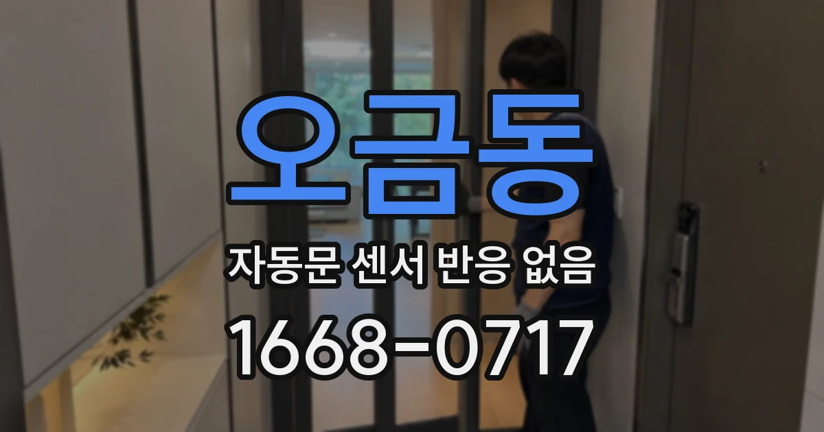 오금동 자동문 센서 반응 없음
