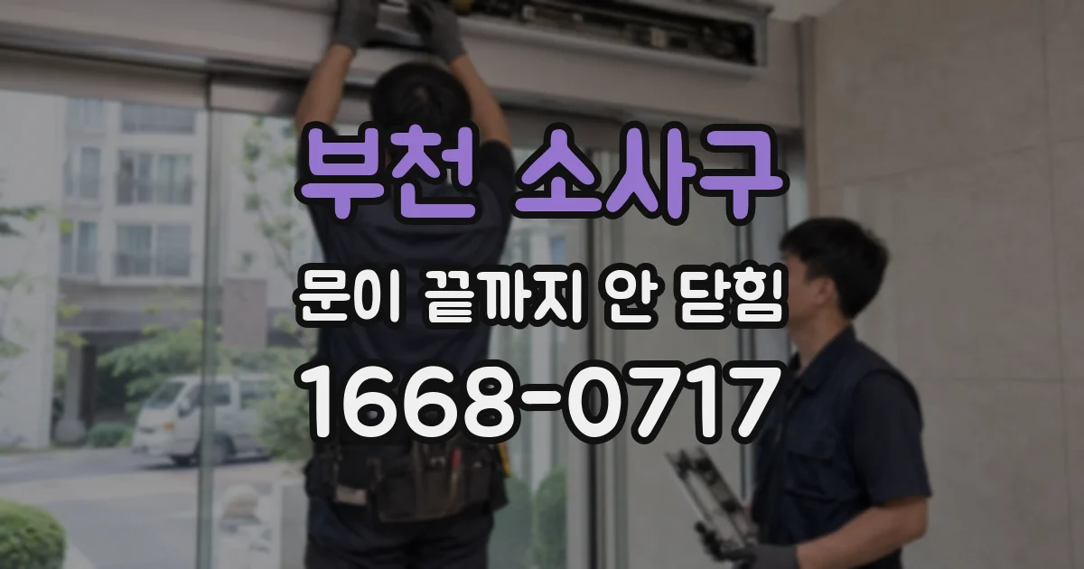 부천 소사구 문이 끝까지 안 닫힘