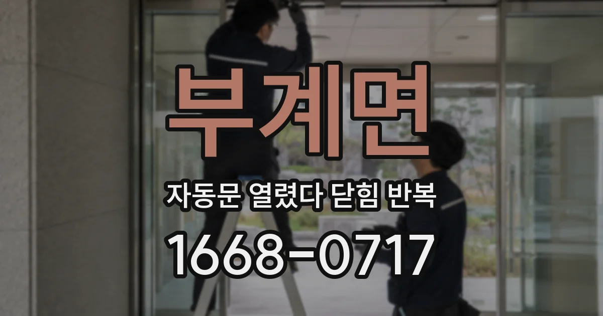부계면 자동문 열렸다 닫힘 반복 현상은 문이 열리자마자 다시 닫히거나, 한 번 멈춘 뒤 재가동되며 반복되는 경우가 많습니다.