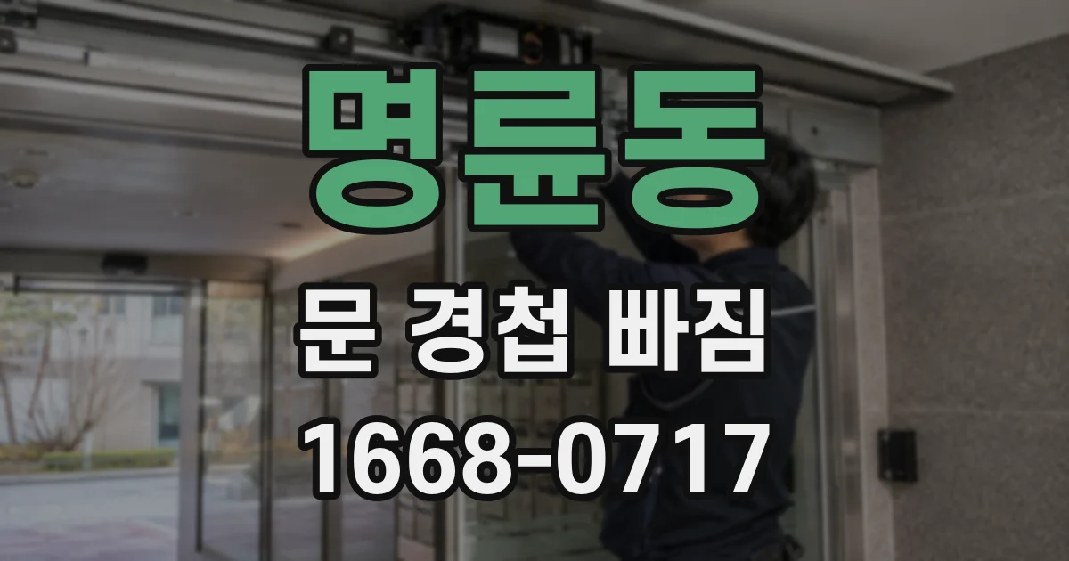명륜동 문 경첩 빠짐
