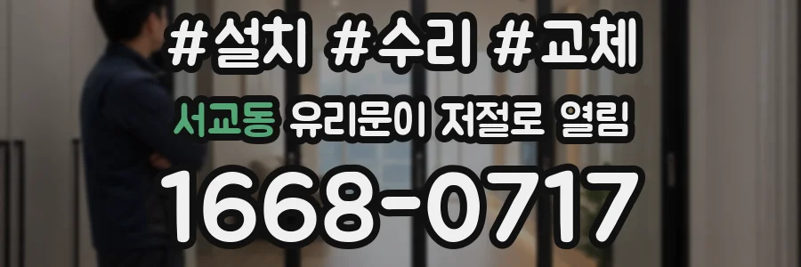 서교동 유리문이 저절로 열림