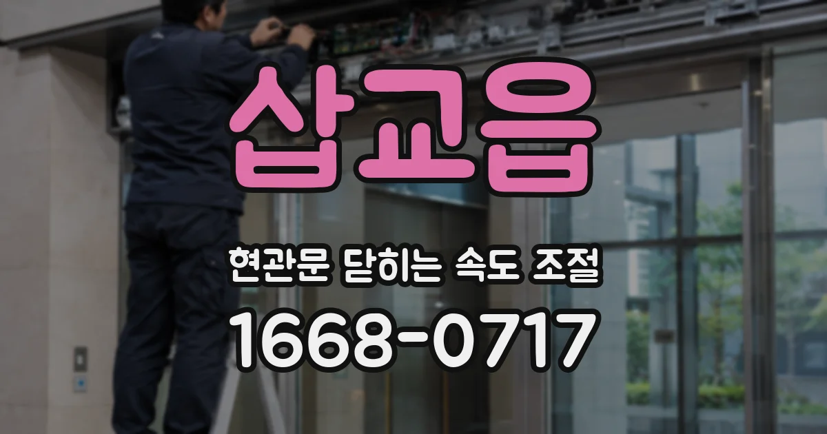 삽교읍 현관문 닫히는 속도 조절