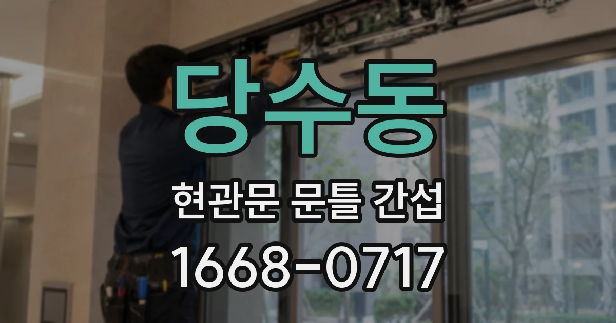 당수동 현관문 문틀 간섭