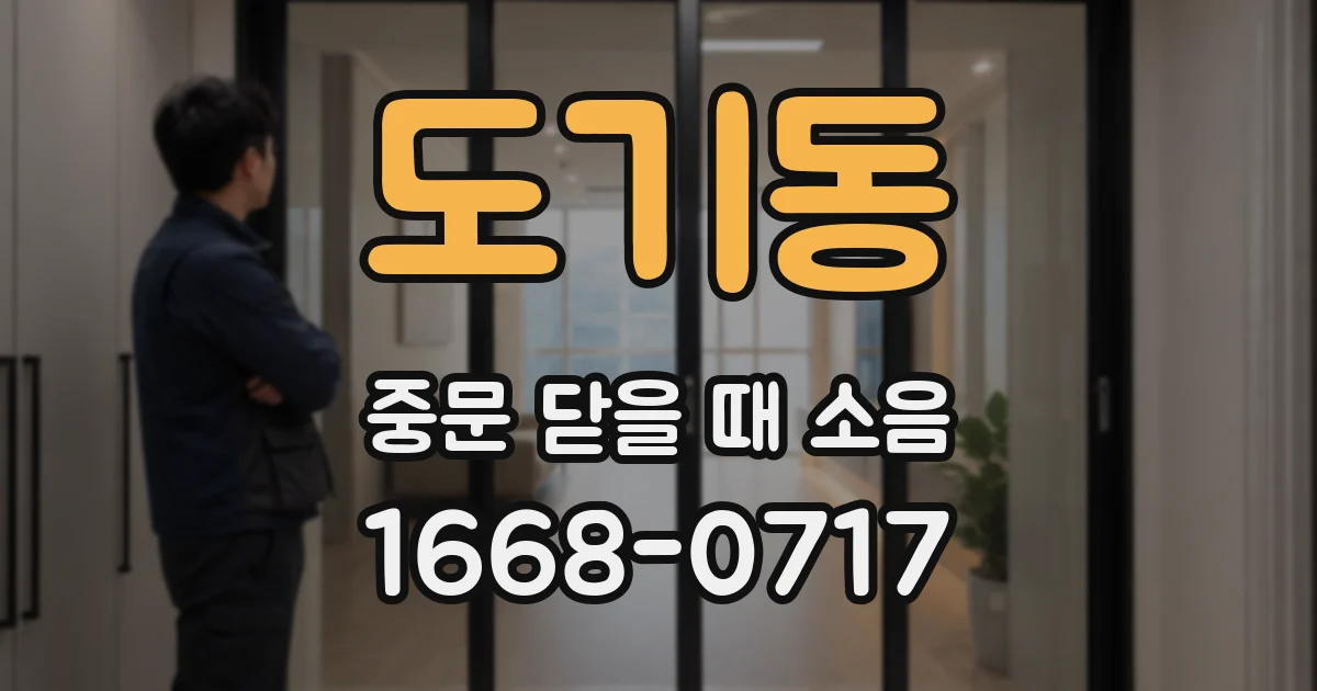도기동 중문 닫을 때 소음