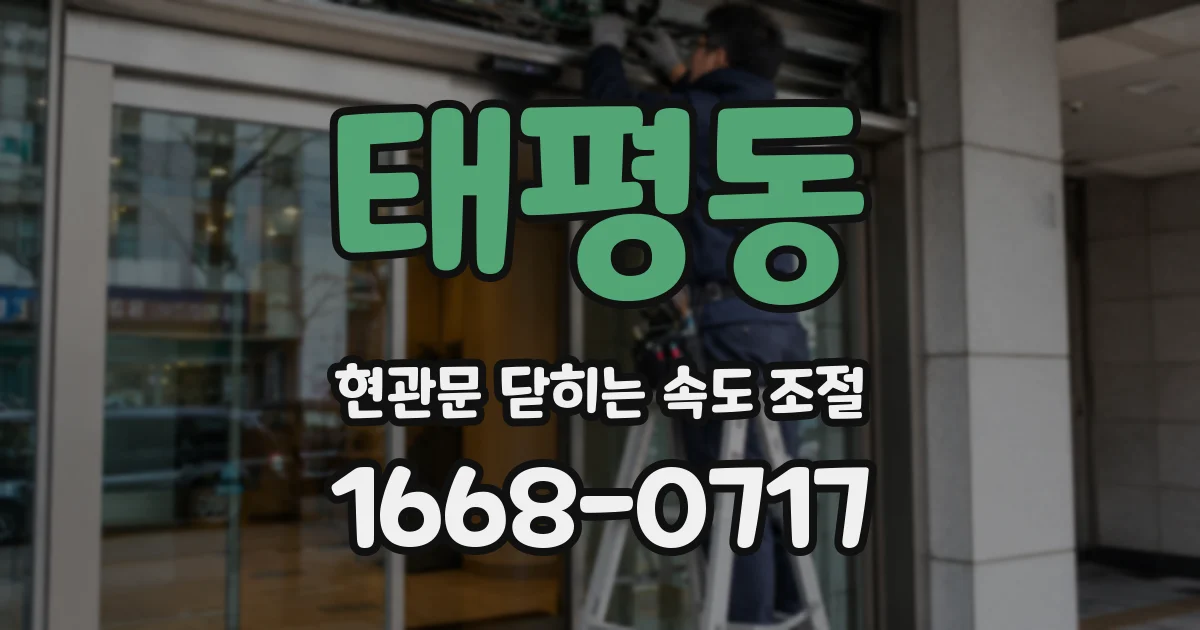 태평동 현관문 닫히는 속도 조절