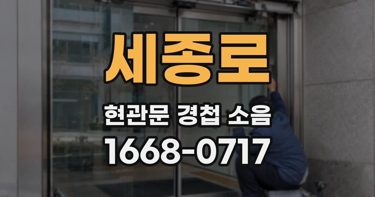 세종로 현관문 경첩 소음