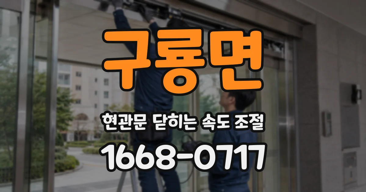 구룡면 현관문 닫히는 속도 조절