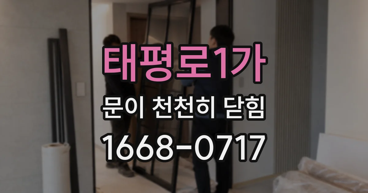 태평로1가 문이 천천히 닫힘