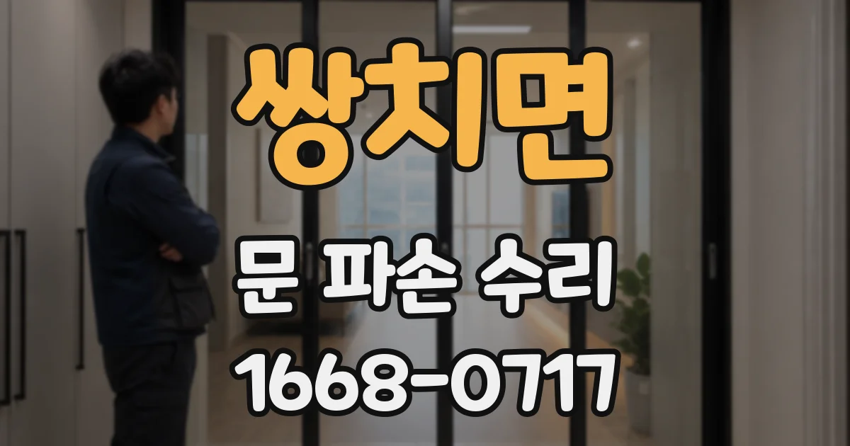 쌍치면 문 파손 수리