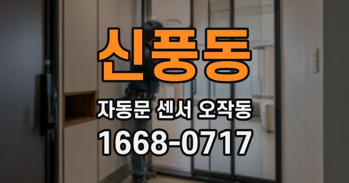 신풍동 자동문 센서 오작동