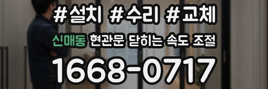 신매동 현관문 닫히는 속도 조절