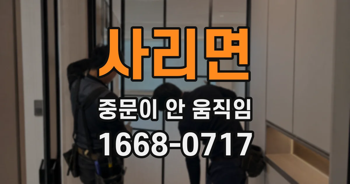 사리면 중문이 안 움직임
