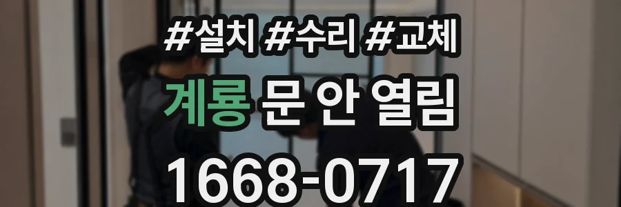 계룡 문 안 열림