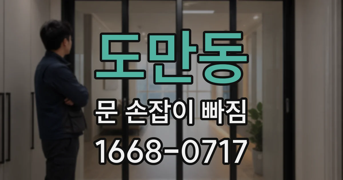 도만동 문 손잡이 빠짐