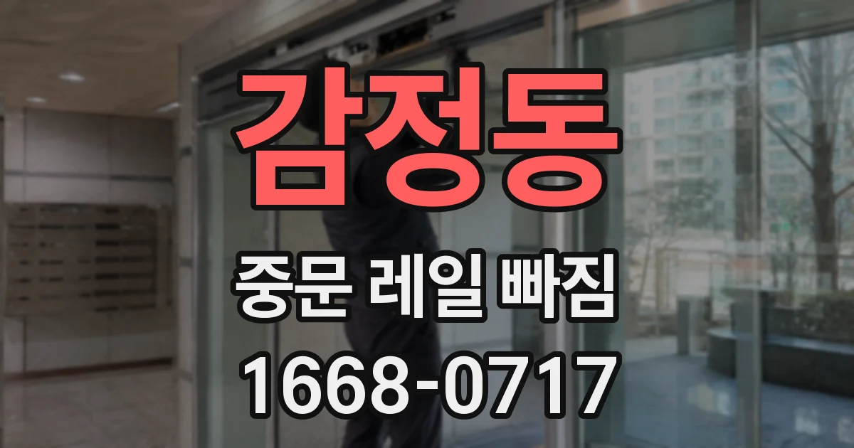 감정동 중문 레일 빠짐