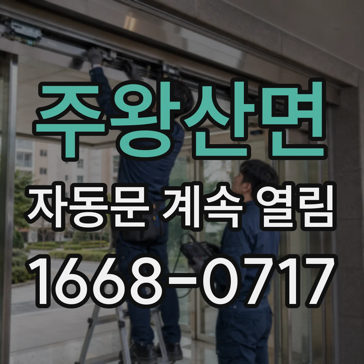 주왕산면 자동문 계속 열림