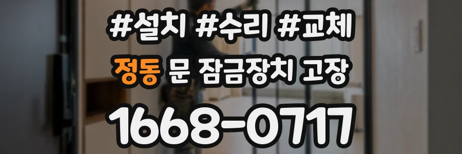 정동 문 잠금장치 고장