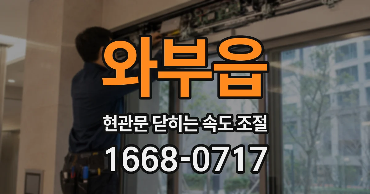 와부읍 현관문 닫히는 속도 조절