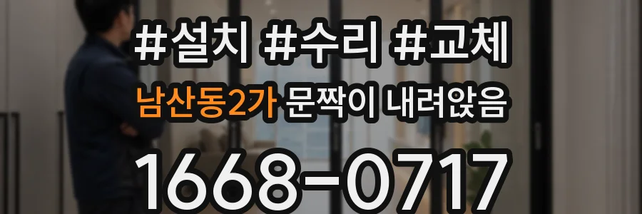 남산동2가 문짝이 내려앉음