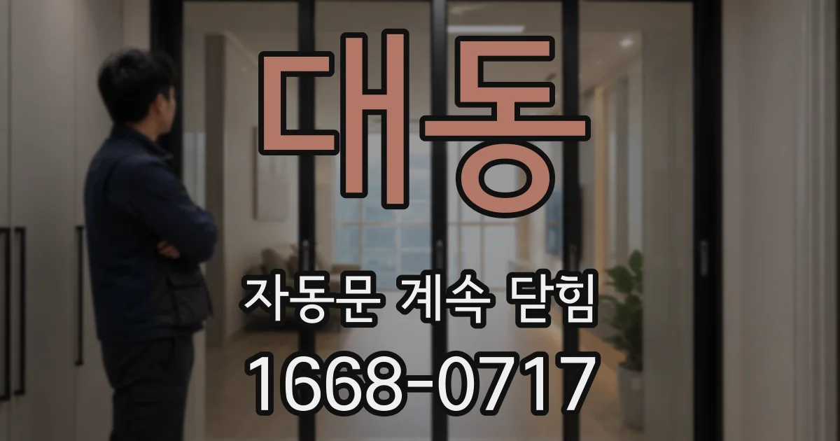 대동 자동문 계속 닫힘