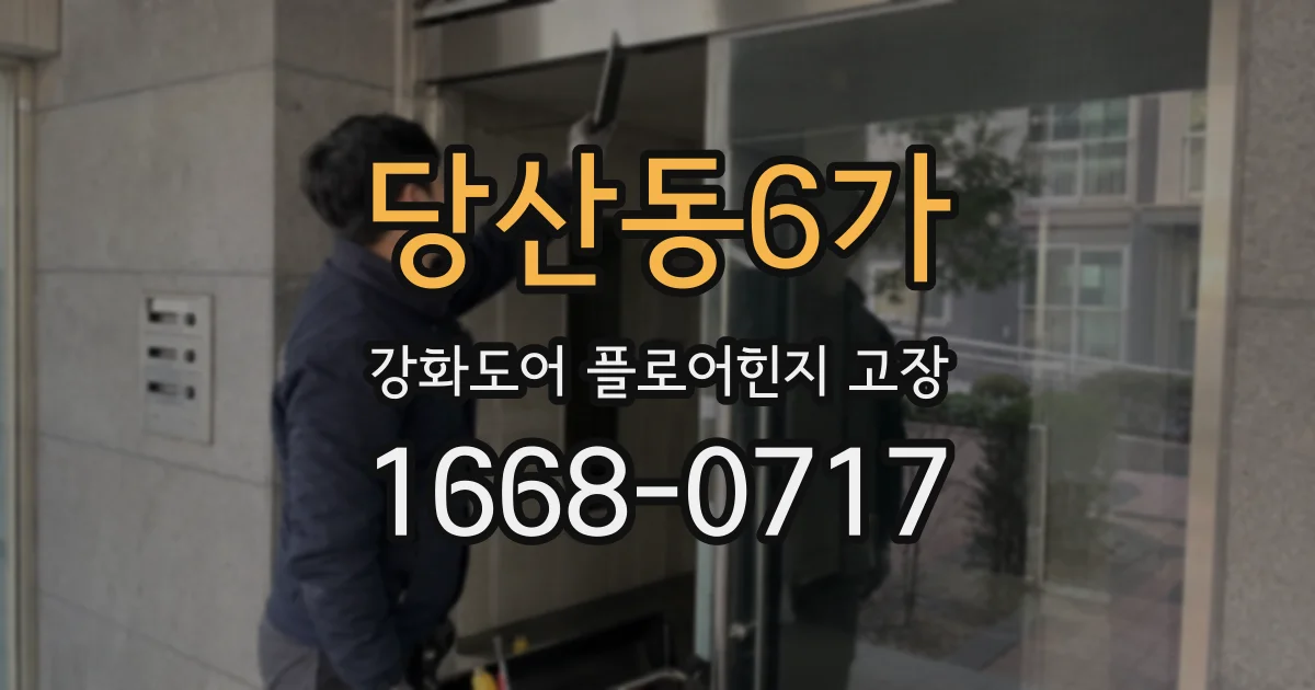당산동6가 강화도어 플로어힌지 고장