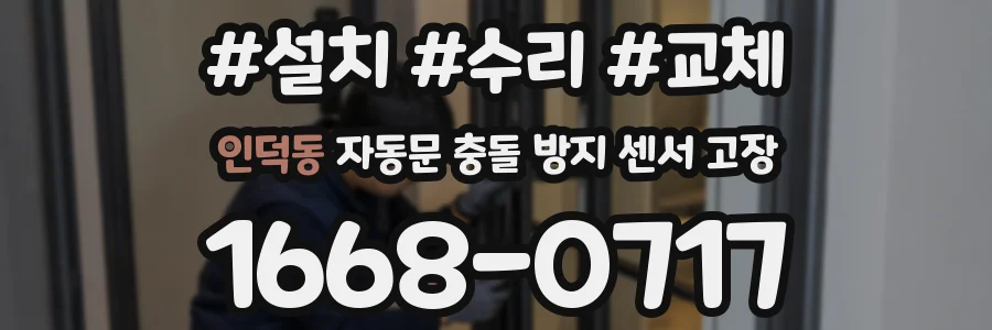 인덕동 자동문 충돌 방지 센서 고장