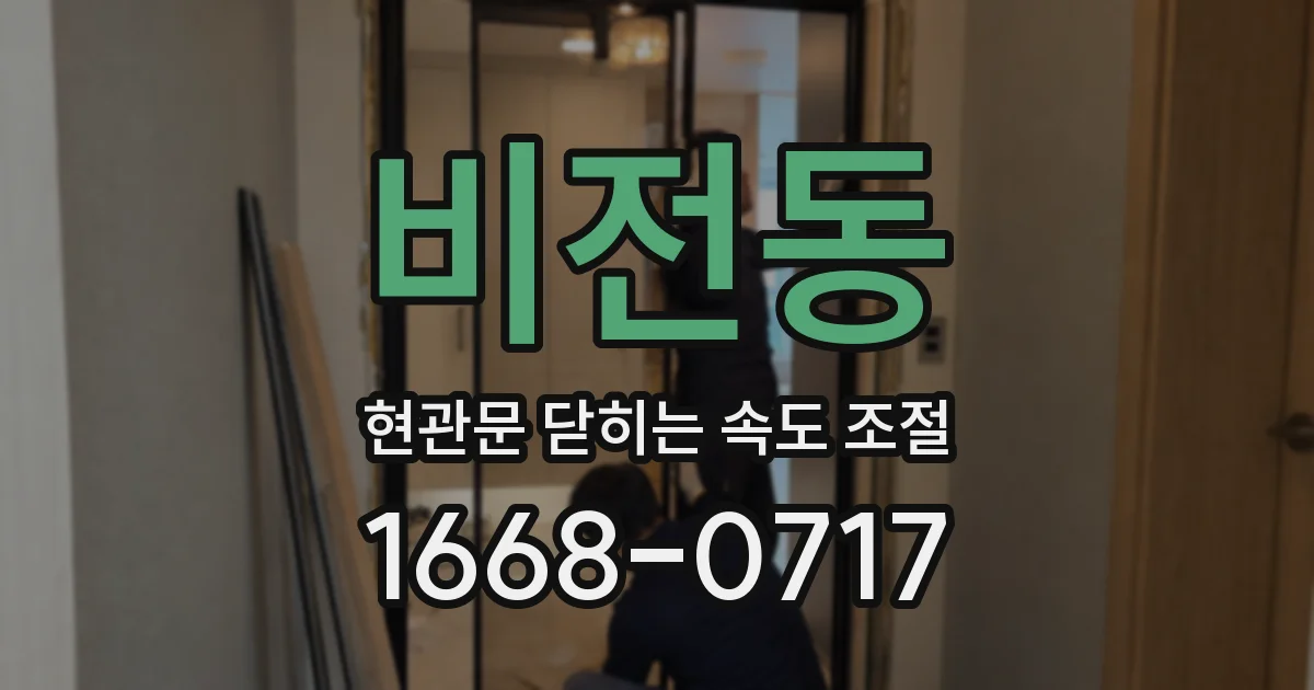 비전동 현관문 닫히는 속도 조절