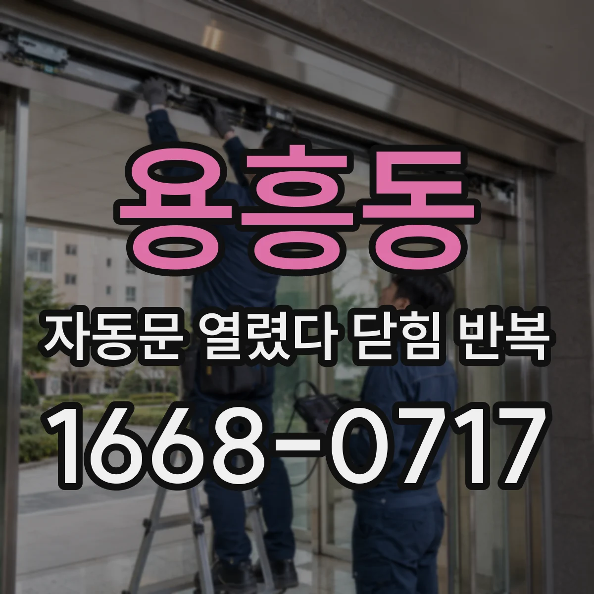 용흥동 자동문 열렸다 닫힘 반복
