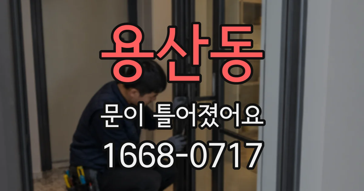 용산동 문이 틀어졌어요