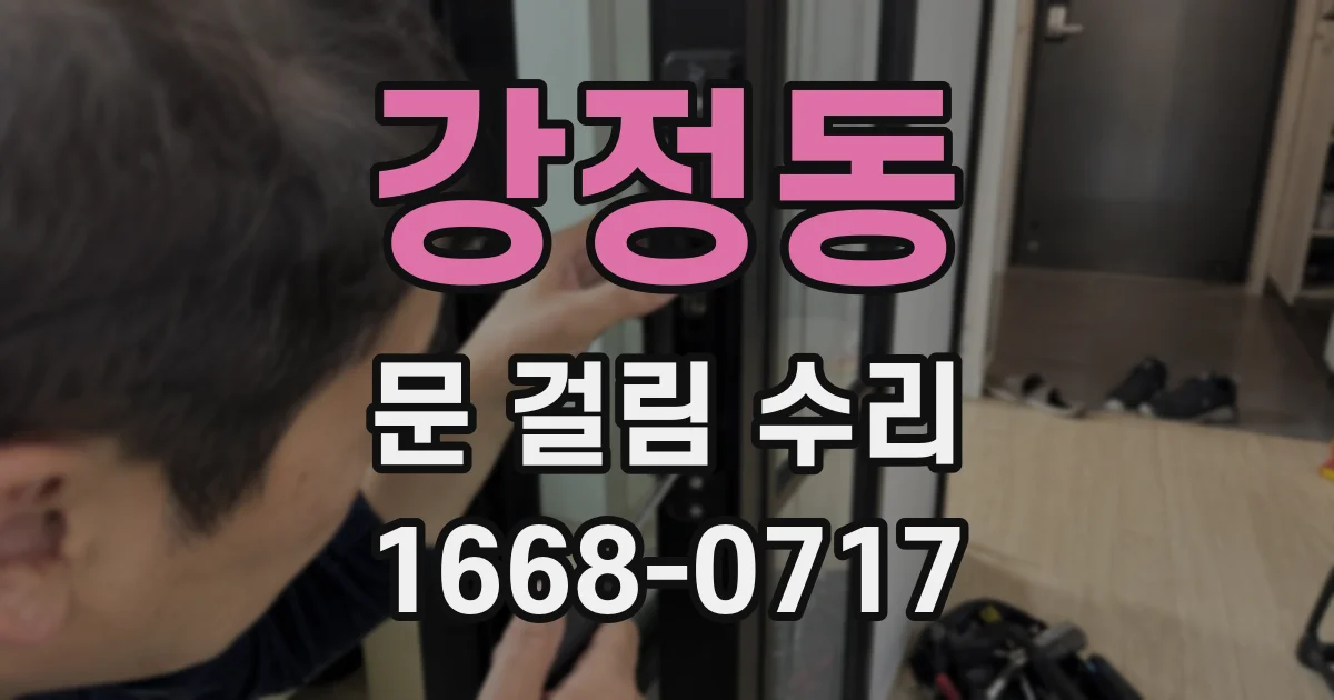 강정동 문 걸림 수리