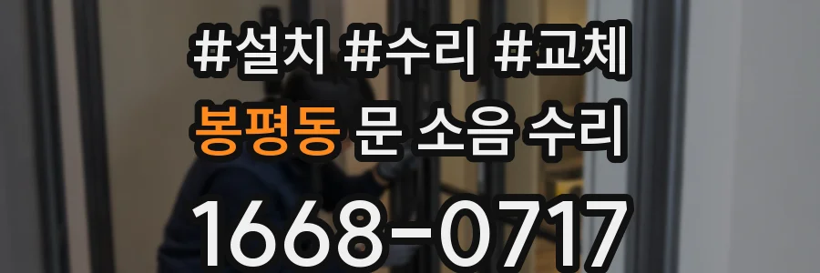 봉평동 문 소음 수리