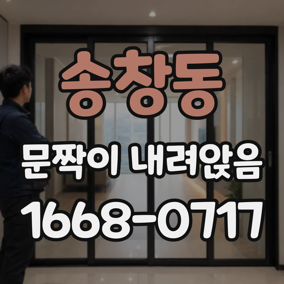 송창동 문짝이 내려앉음