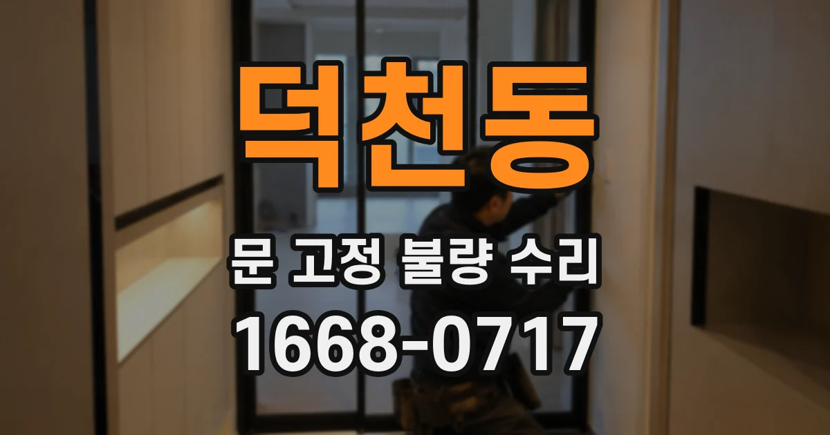 덕천동 문 고정 불량 수리