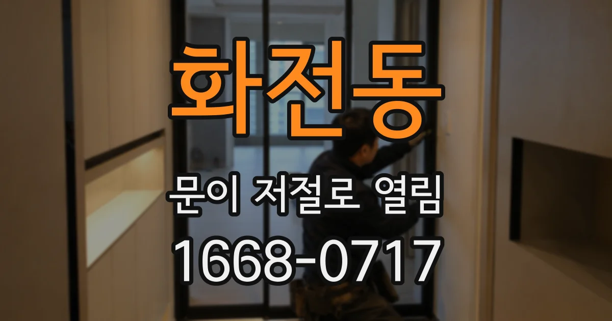 화전동 문이 저절로 열림