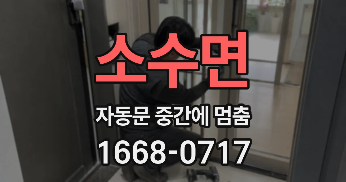 소수면 자동문 중간에 멈춤