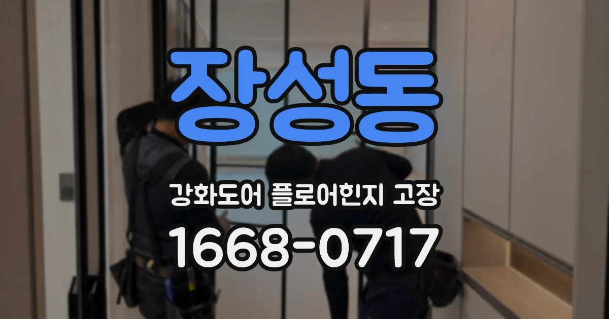 장성동 강화도어 플로어힌지 고장