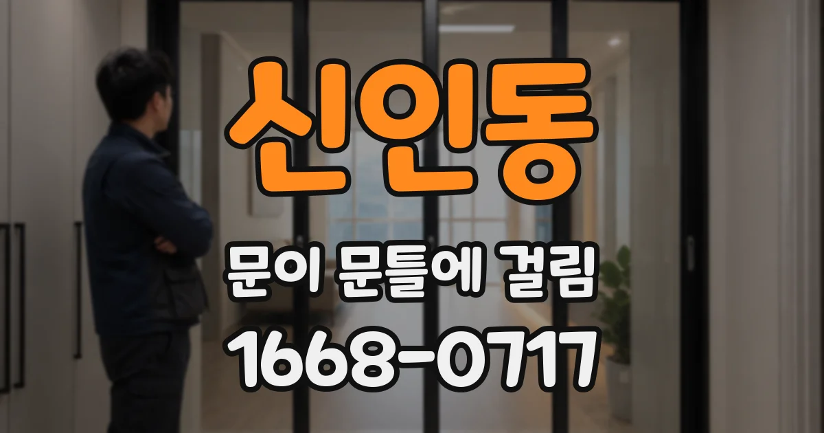신인동 문이 문틀에 걸림