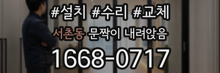 서촌동 문짝이 내려앉음