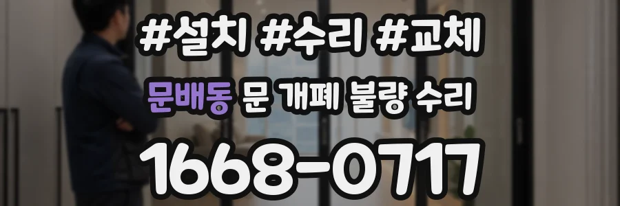 문배동 문 개폐 불량 수리