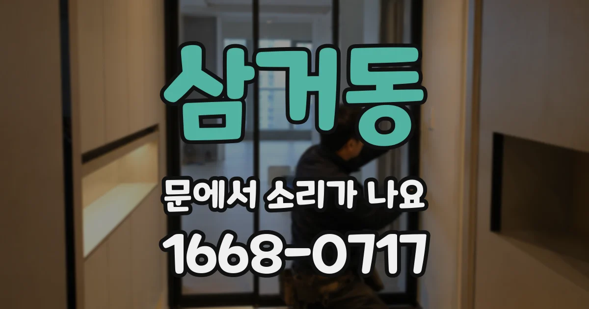 삼거동 문에서 소리가 나요