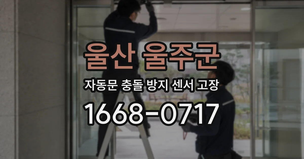 울산 울주군 자동문 충돌 방지 센서 고장