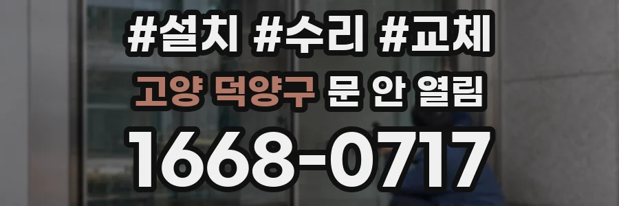 고양 덕양구 문 안 열림