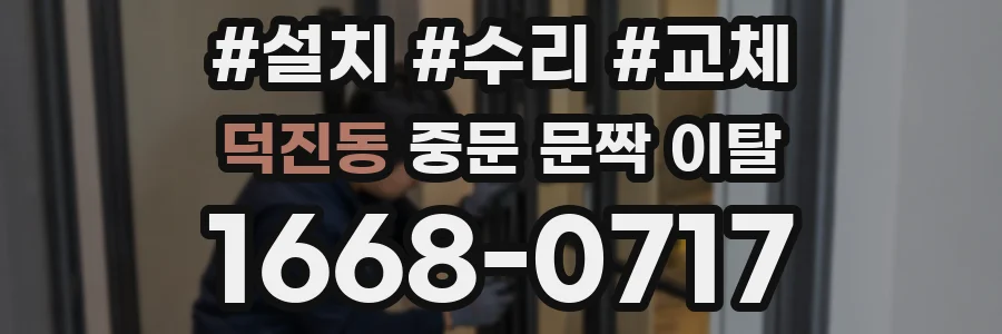 덕진동 중문 문짝 이탈