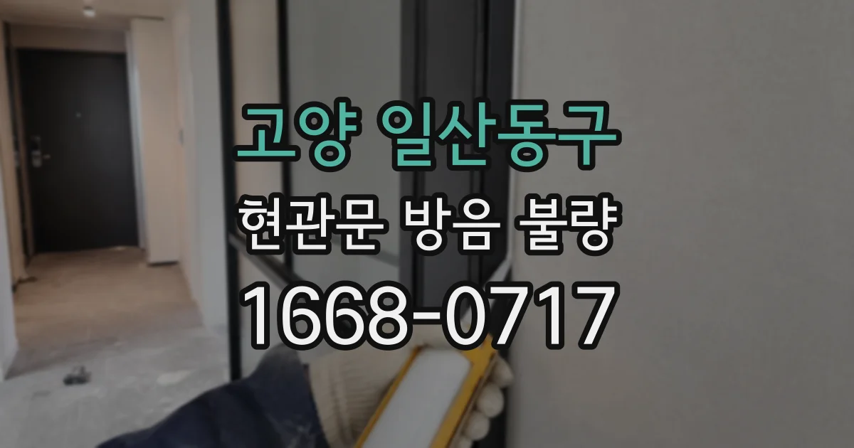 고양 일산동구 현관문 방음 불량