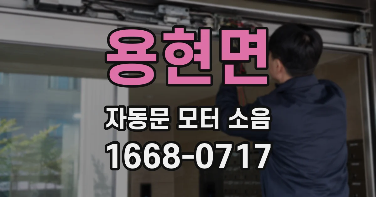 용현면 자동문 모터 소음