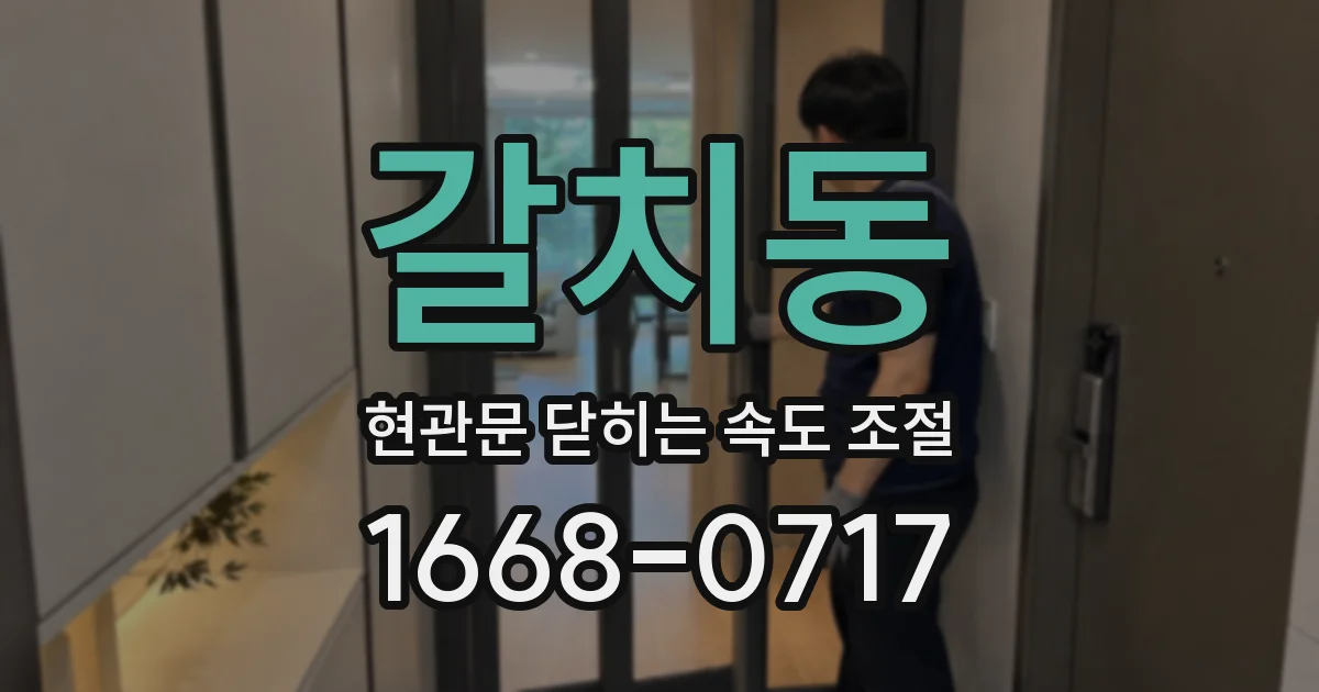 갈치동 현관문 닫히는 속도 조절