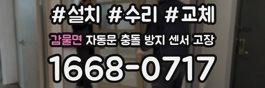 감물면 자동문 충돌 방지 센서 고장