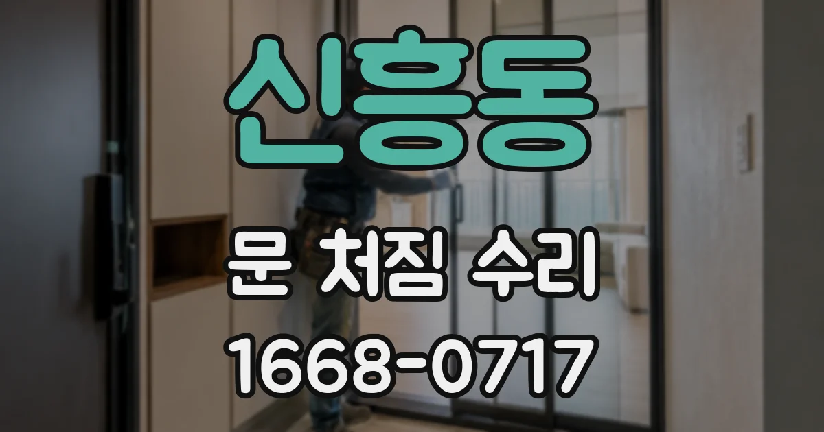 신흥동 문 처짐 수리